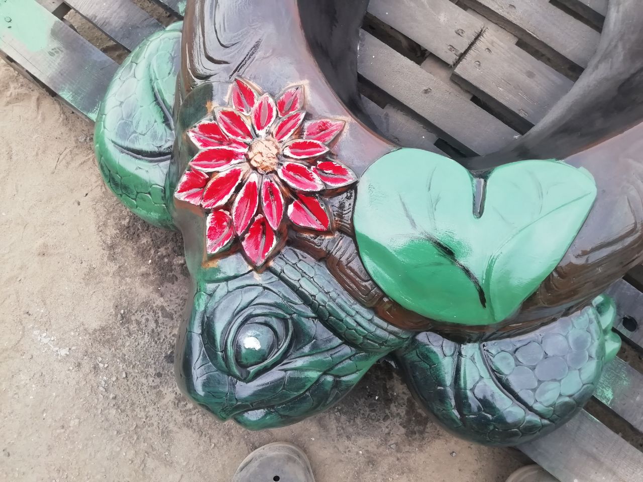 Клумба цветник бетонный черепаха***Клумба квітник бетонний черепаха