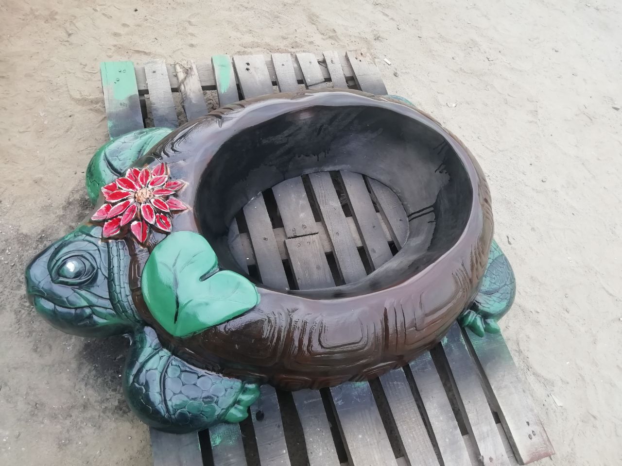 Клумба цветник бетонный черепаха