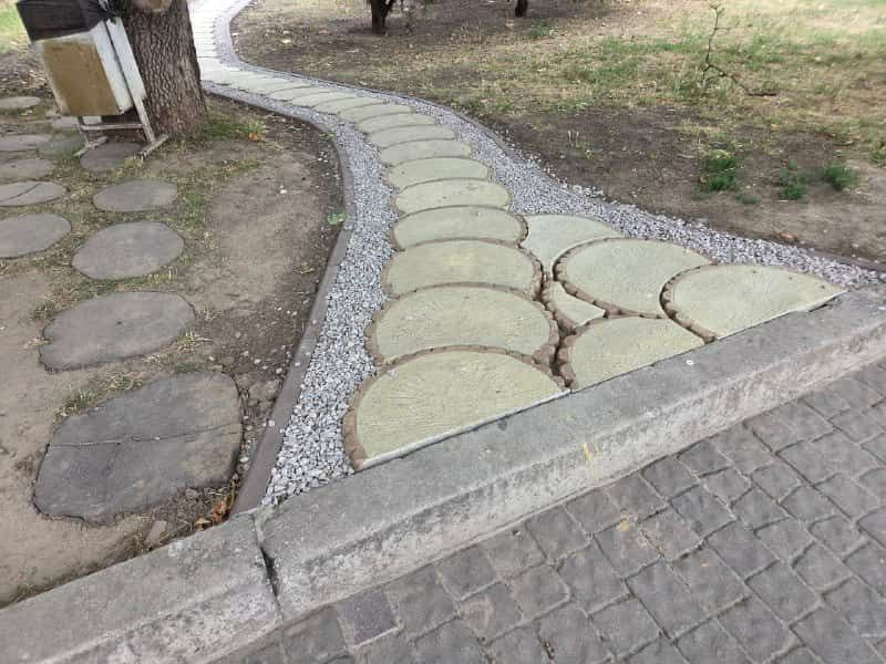 садовая дорожка срез дерева