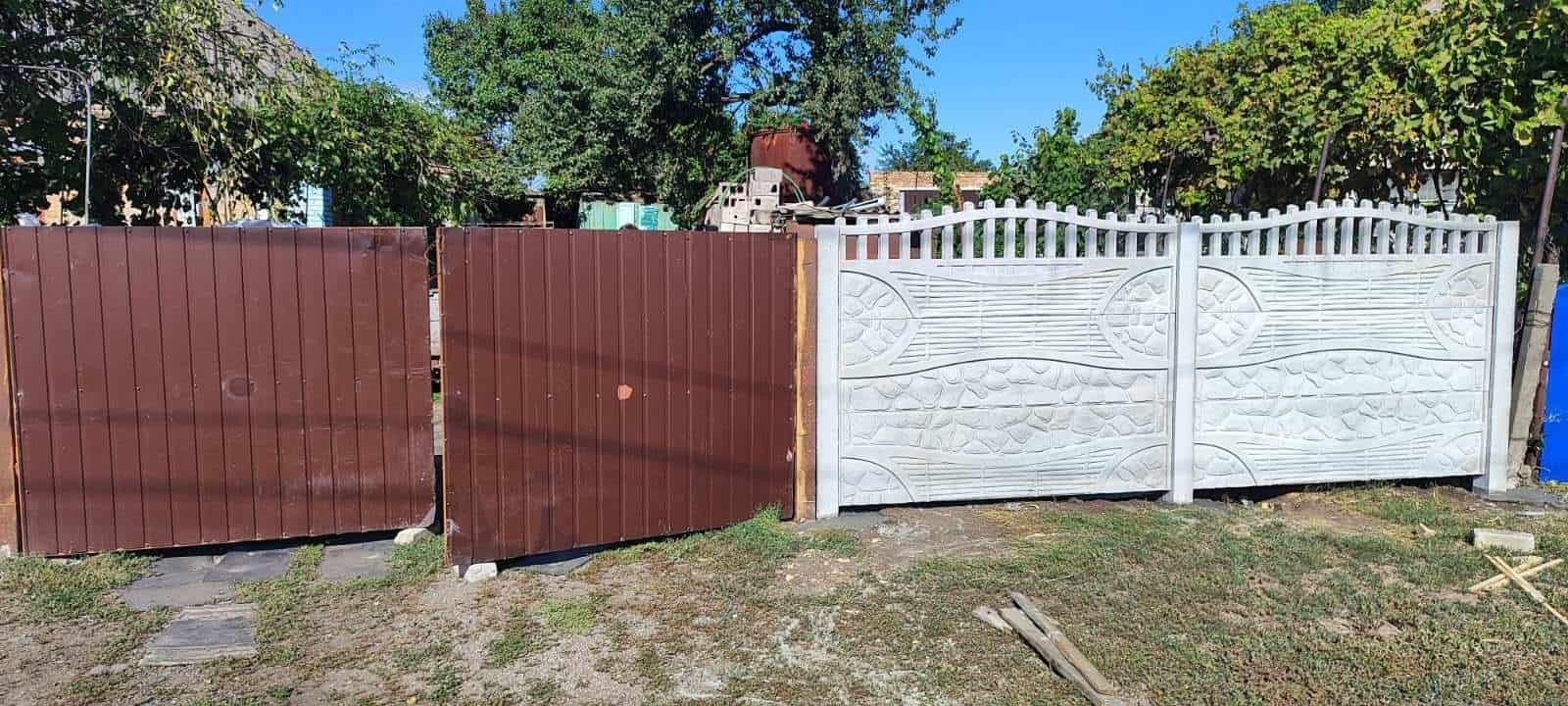 Установка бетонного еврозабора в с. Новопетровка под ключ