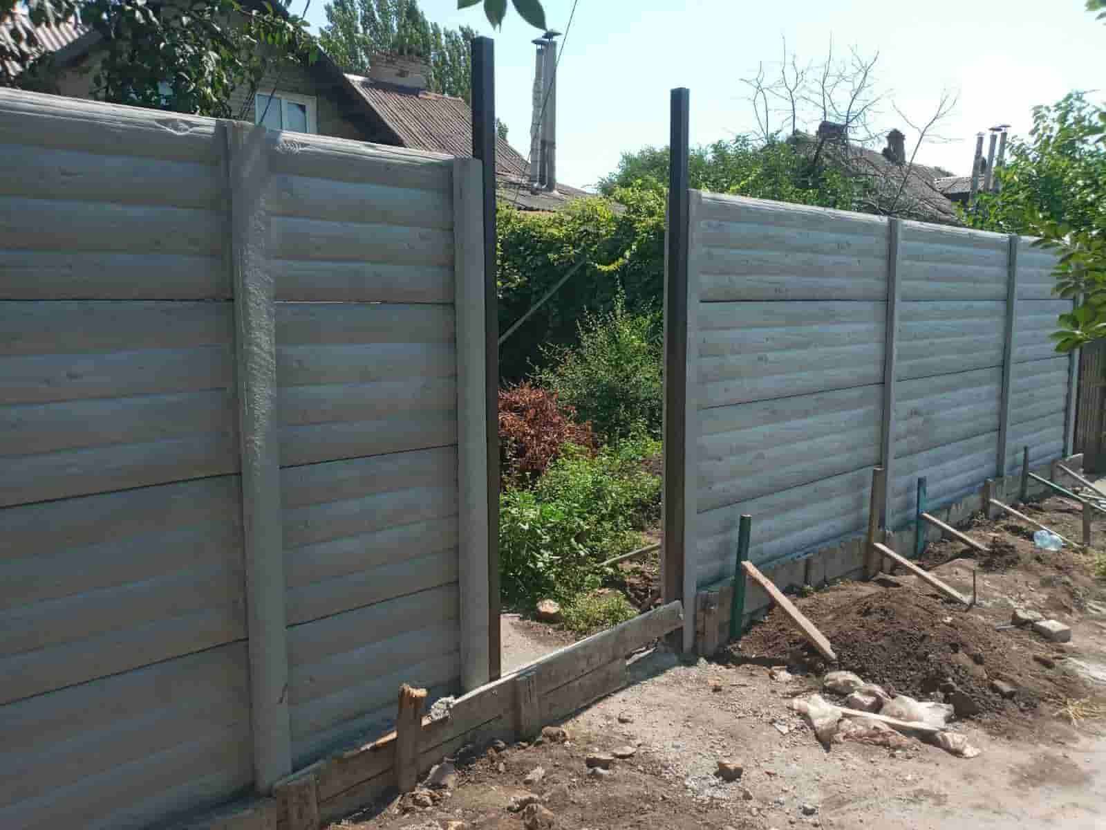 Плита еврозабора "Бревно"