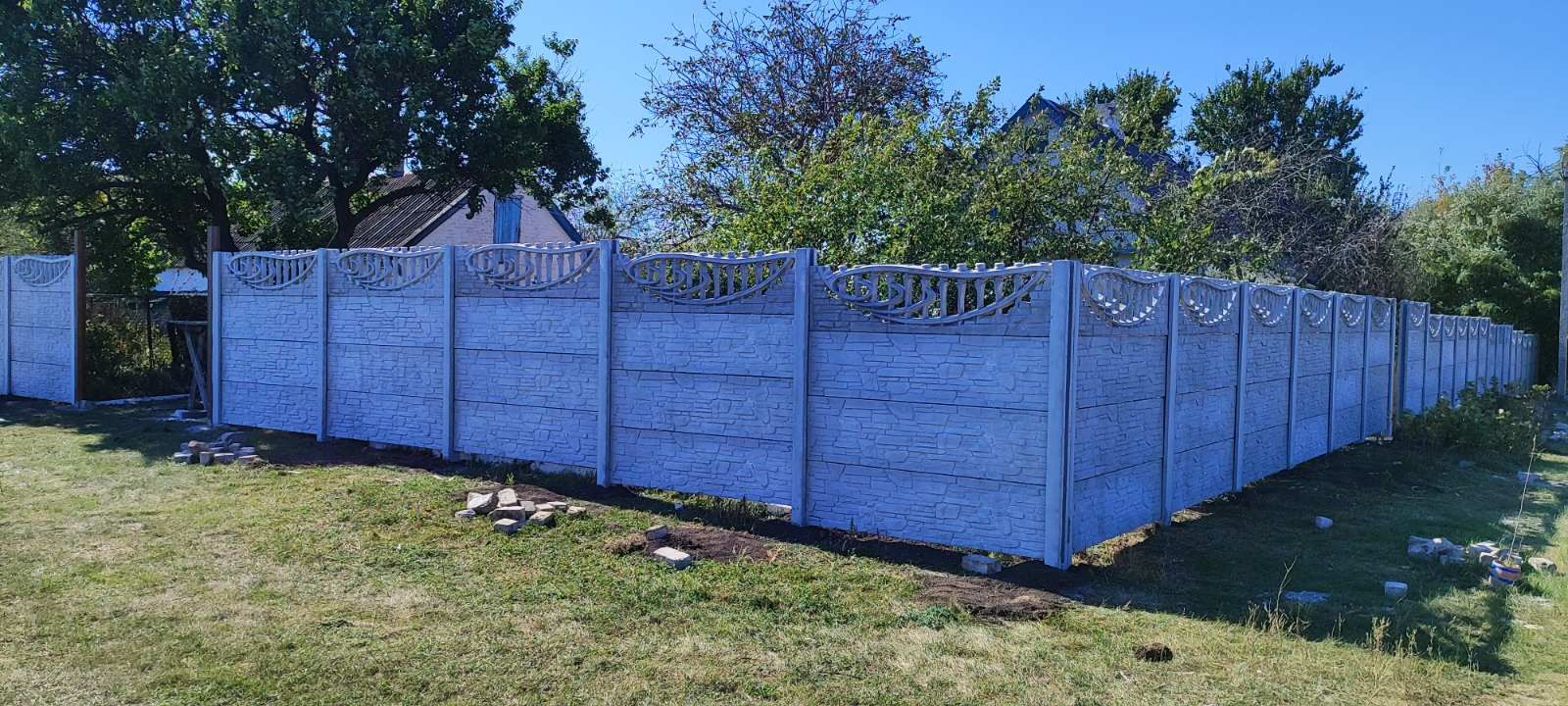 Установка бетонного забора с.Новогупаловка