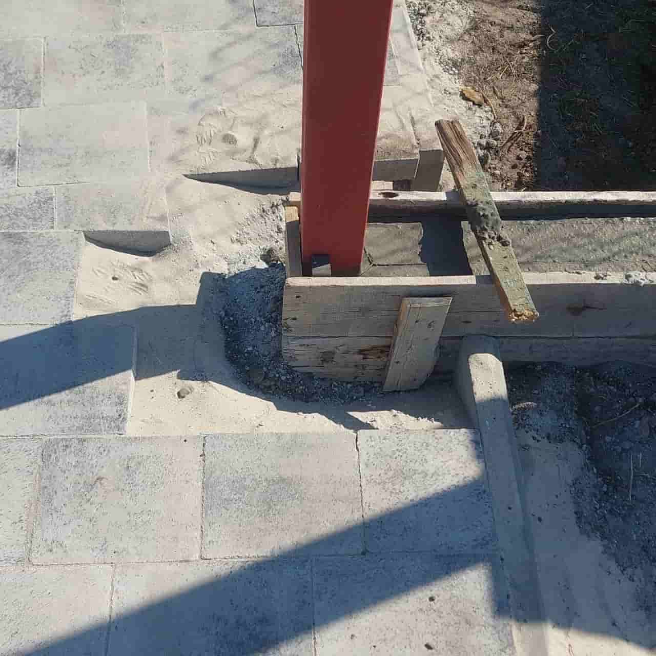 Установка забора из профнастила 