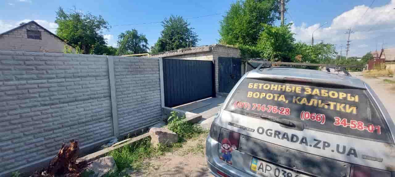 калитка из профнастила с двух сторонней зашивкой профнастилом