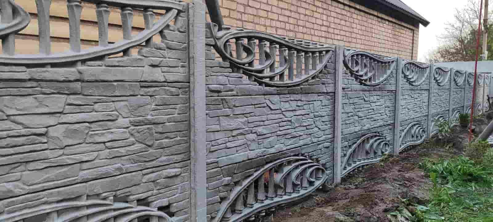 плита еврозабора "Крым рыбка"